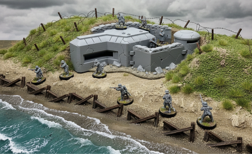 WWII Bunker für Warhammer 40k Sci Fi Industrial Maßstab 1:56 - Bild 20 von 39