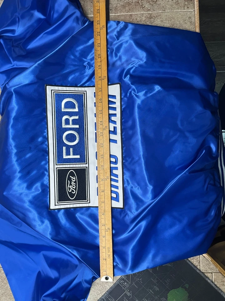 NHRA Ford Drag Racing Satin Bomber Jacket FORD BLUE - Image 3 of 4