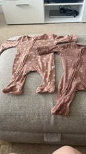 X2 Baby Girl Sleep Suit Zip Up Babygrows First Size Up To 7.8lbs
