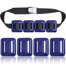 Tellegloww 4 Pcs Dive Weights Belt for Scuba Diving Black, dark blue mainly