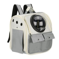 Pet Portable Travel Backpack Carrier for Small Cat Pet Dog Gray