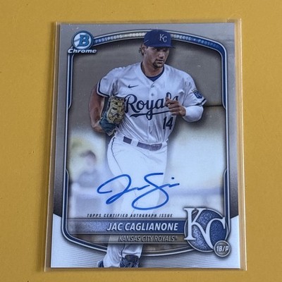 Jac Caglianone [Refractor] #CPA-JCA 2025 Bowman Chrome Prospect Auto - KC Royals