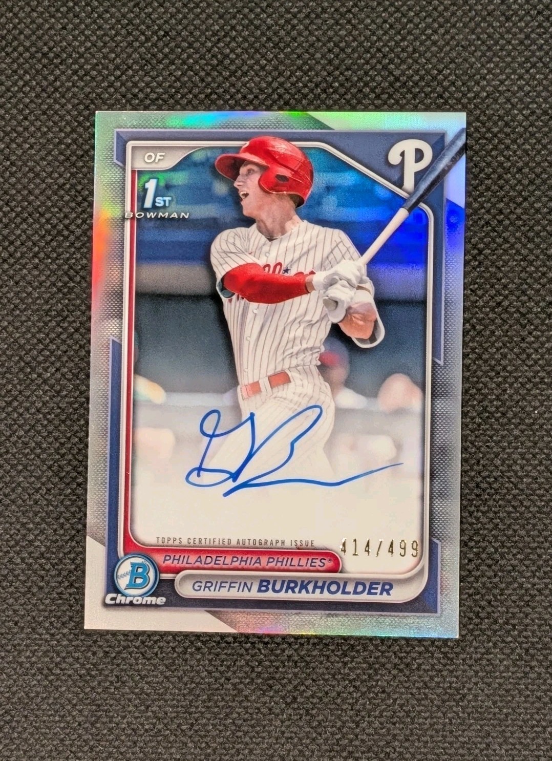 2024 Bowman Draft Chrome Griffin Burkholder 1st Refractor Auto /499