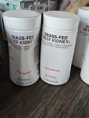 2X CODEAGE Grass-Fed Beef Kidney, Pasture Raised, 180 Capsules 6/28/2026