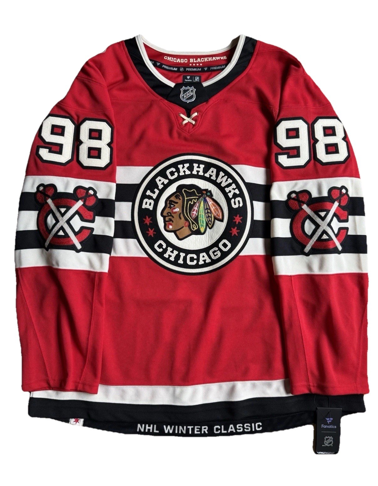 Connor Bedard Signed Authentic Winter Classic Blackhawks Jersey PSA DNA COA Rare view 5