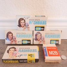 Sylvania Blue Dot Flashbulbs M2B Lot of Over 48 Unused Bulbs