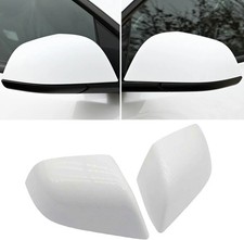 Left Right Side Rearview Mirror Cover Cap For Tesla Model 3 2017-24 White