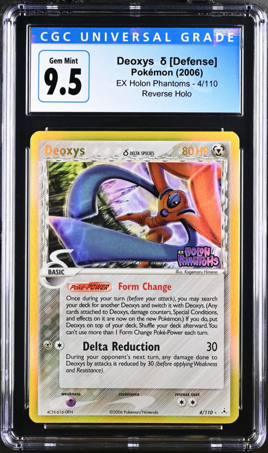2006 Pokemon EX Holon Phantoms #4 Deoxys Reverse Holo CGC 9.5 Gem Mint
