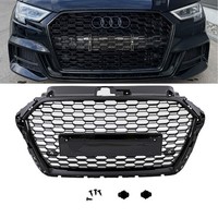 KüHlergrill Wabengrill Grill Schwarz Glanz FüR Audi A3 8V Facelift AußEr RS3