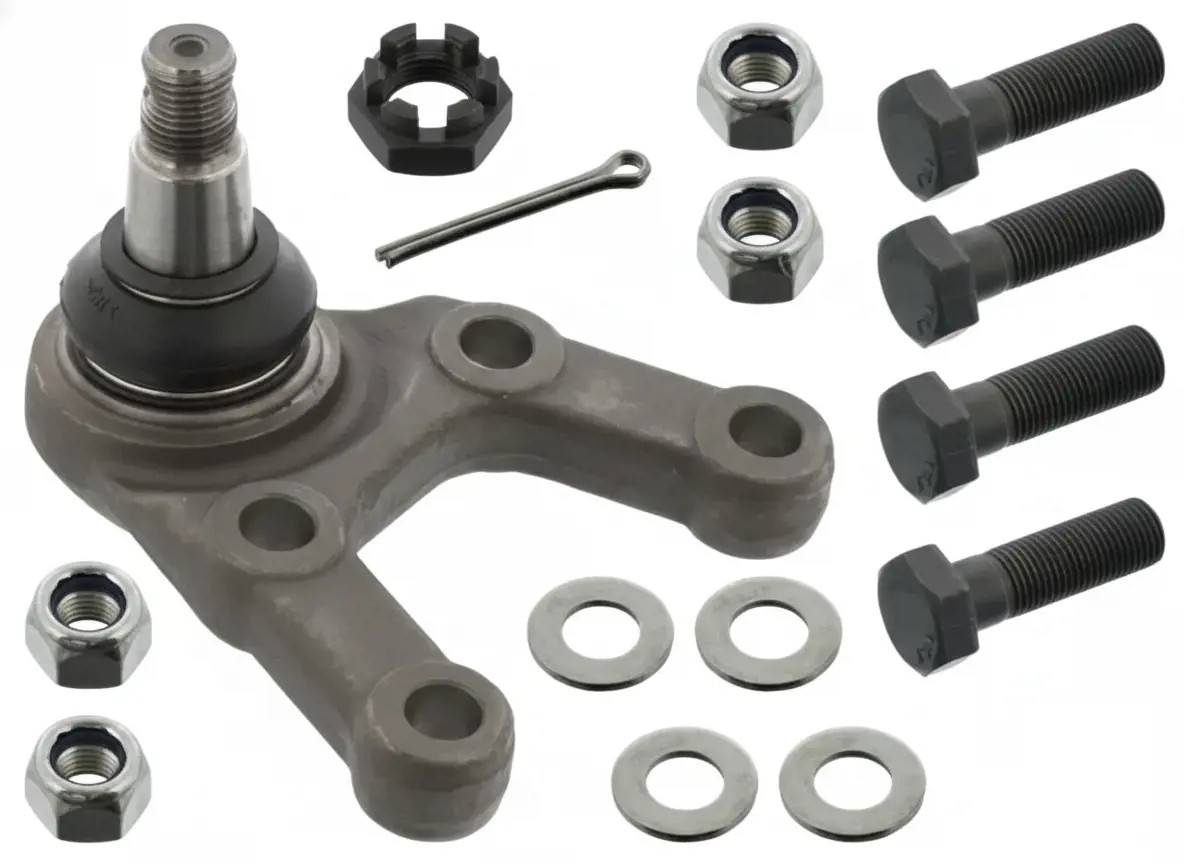 febi bilstein 15071 Testina braccio oscillante Basic Short Kit, Assale anteriore Dx, con dado a corona e splint, con bulloni/viti - Immagine 2