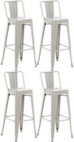 4Er Set Barhocker Mason Silber