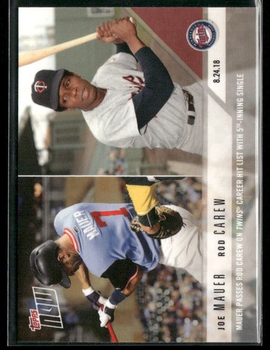 2018 Topps Now 639 Joe Mauer / Rod Carew