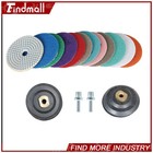 Findmall 4 Inch Diamond Polishing Pads Kit With 5/8" - 11" Backer Pads