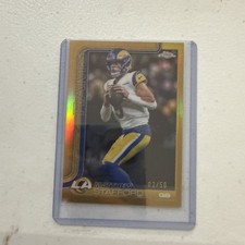 2025 Topps Chrome Gold /50 #169 Matthew Stafford - Los Angeles Rams True Gold