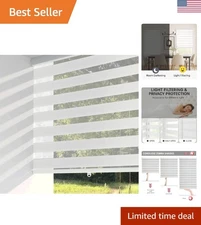 Luxurious Cordless Zebra Blinds, Light Filtering Privacy, 30.5" x 72"