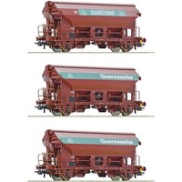 Roco 77052 H0 3Er Set Schwenkdachwagen Tdgs, Db, Ep.Iv 'Quarzwerke' H0 + Neu