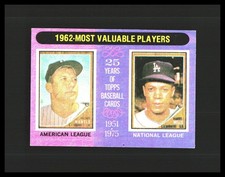 1975 Mickie Mantle, Maury Willis - Topps Vintage 1962 MVP's #200 B
