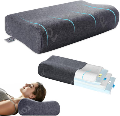 Contour Pillow with Softer Neck Support - Adjustable Softness Cervical Neck Pill