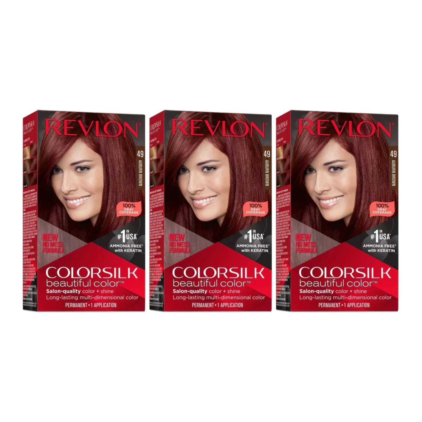 Silk Permanent Hair Color # 49 Auburn Brown