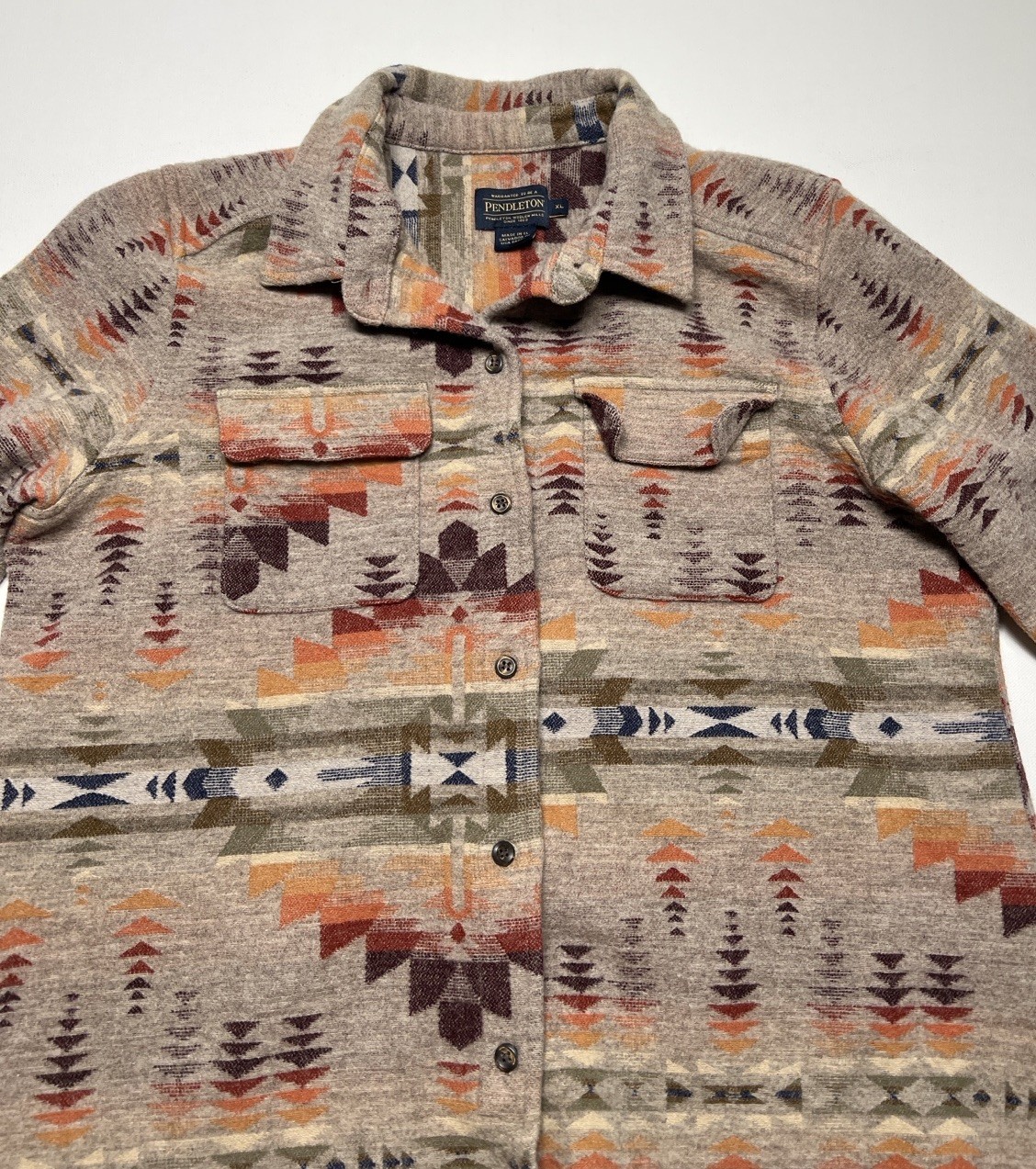 Pendleton Wool Shacket Shirt Button Up Aztec Wome… - image 1