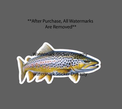 Brown Trout Sticker Fish Outdoor Wildlife Nature Gift Waterproof NEW