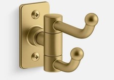 Brand New Kohler K-35927-2MB Brushed Moderne Brass Double Robe Hook