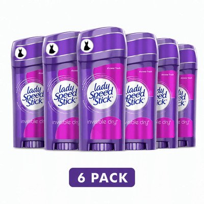 NEW 6-Pack Lady Speed Stick Invisible Dry Antiperspirant Deodorant 2.3 oz