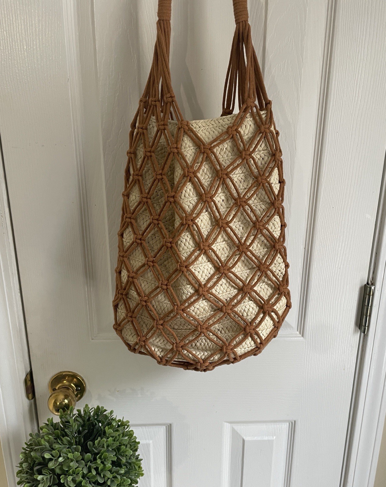 Universal Thread boho, coastal macrame handbag in… - image 2