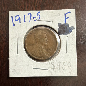 1917-S Lincoln Wheat Small Cent BN Copper Business Strike KM#132