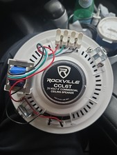 Rockville CCL6T 6inch 70V Commercial Ceiling Speakers 4-Pack White