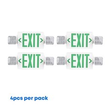 4pcs-pack Led Exit Sign Light Combo With 3hrs Emergency Back Up