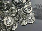 1953 S BU WASHINGTON QUARTER PARTIAL  ROLL / 39 COINS - SHARP ROLL