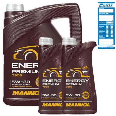 7L Mannol Energy Premium Motorenöl 5W-30 API SN/CF 5W30 ÖL für MB VW BMW Opel