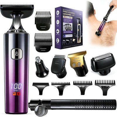 Sodaer Back Shaver For Men Led Display 5 In 1 Mens Back Shaver Rechargeable