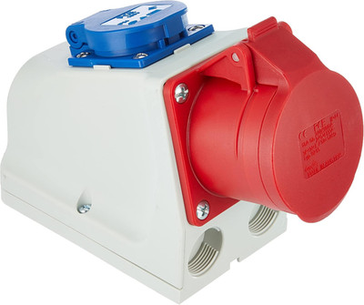 Kopp 100400005 CEE Kombiwandsteckdose, 5-Polig 16A