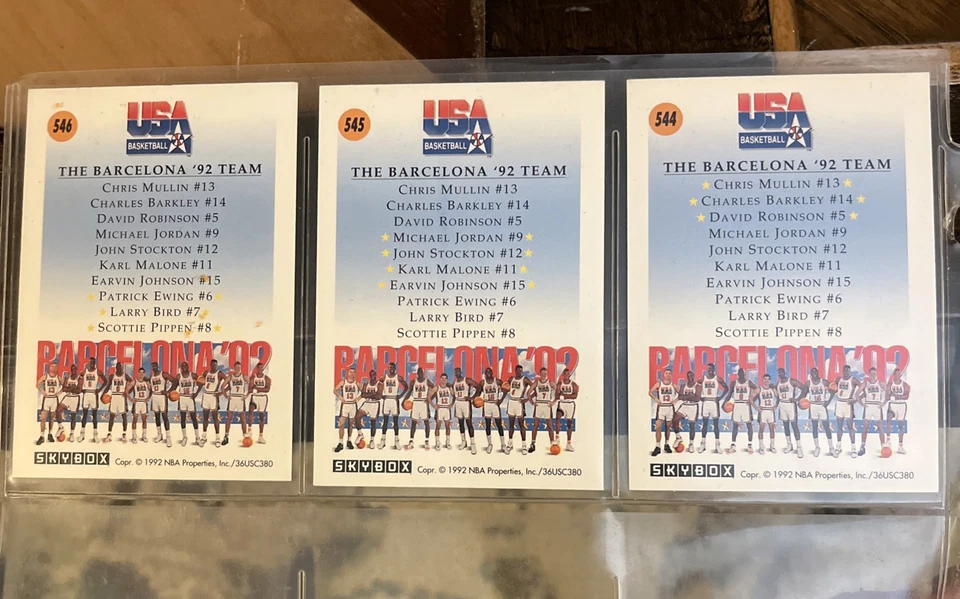 Skybox USA Dream Team Olympic Set 1992 #544, 545, 546 Foto 2 de 2