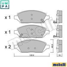 BRAKE PAD SET DISC BRAKE 22-1113-0 FOR VAUXHALL OPEL B10XL/10XE D10XE 1.0L 3cyl