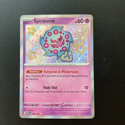 Pokémon TCG Spiritomb Scarlet & Violet: Paldean Fates 158/091 Shiny Rare
