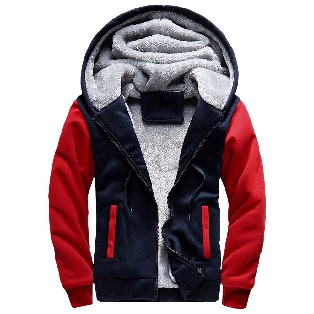 Chamarras Para Hombre Para El Frio Invierno Azul y Rojo Tamaño Mediano En Oferta image 1