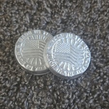 Custom Handmade Aluminum Coin   2 American Fl...