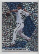 2021 Panini Mosaic Quick Pitch Silver Mosaic Prizm Sandy Alcantara #90 5x8