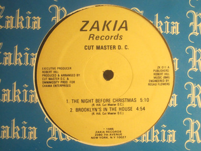 CUTMASTER D.C. NIGHT BEFORE CHRISTMAS / BROOKLYN'S IN THE HOUSE 12'' 85 ZAKIA VG+