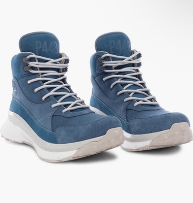 New $298 P448 Hi-top Viking Sneakers 41 Men 9 Women 10.5 / 11 Blue Sand Leather