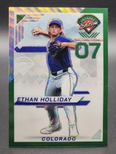 Ethan Holliday 2025 Panini Prospect Edition #117 Holo Green Wave Prizm #'d 27/75