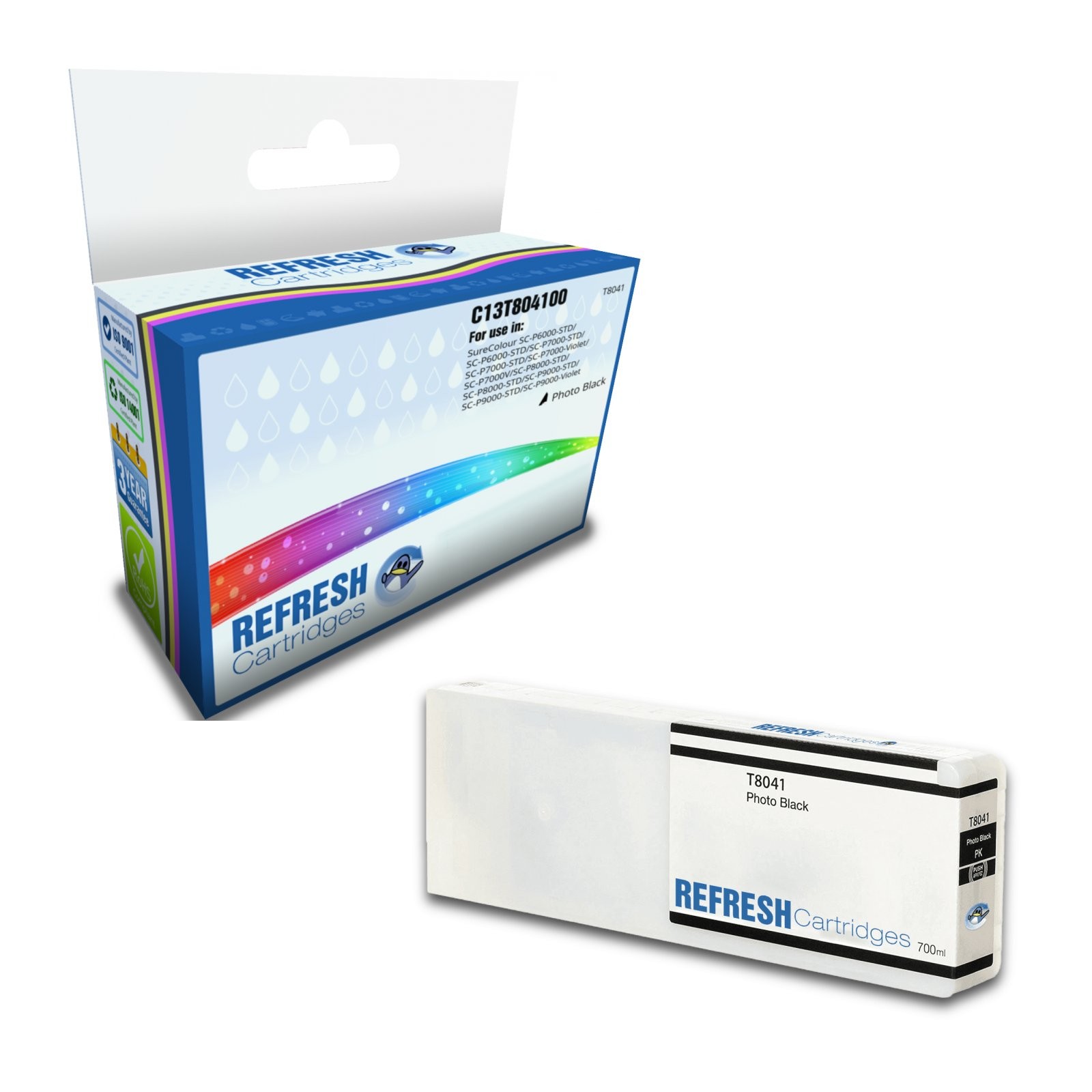 Refresh Cartridges Photo Black C13T804100 Ink Compatible With Epson Printers