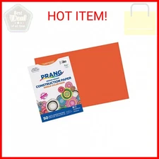 Prang (Formerly SunWorks) Construction Paper, Orange, 12" x 18", 50 Sheets