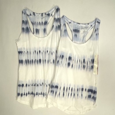 Universal Thread 2 pcs Tie-Dye Racerback Tank Top Womens X-Small Ribbed Stretch