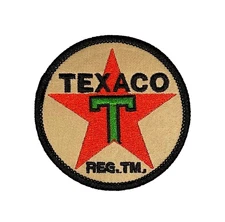 FABULOUS AND EXTREMELY RARE VINTAGE STYLE TEXACO EMBROIDERED IRON-ON PATCH...