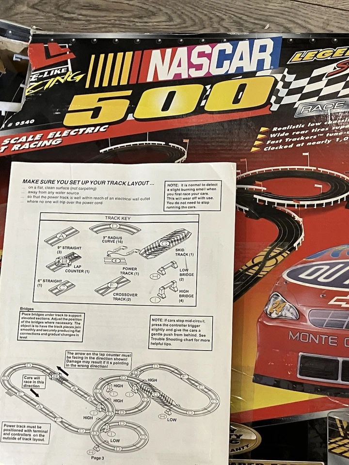 Life Like Racing NASCAR 500 Legends Series HO Juego de Coche Ranura Eléctrico Foto 2 de 4