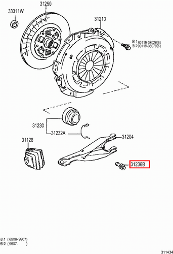 Genuine Hilux LN191 LN172 LN171 LN170 LN167 LN166 Clutch Fork Pivot Ball Bolt - Picture 12 of 20